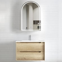 Byron 750mm Wall Hung Single Vanity with Ceramic Countertop